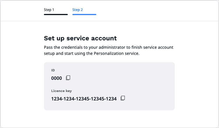 Account credentials Basic scenario configuration