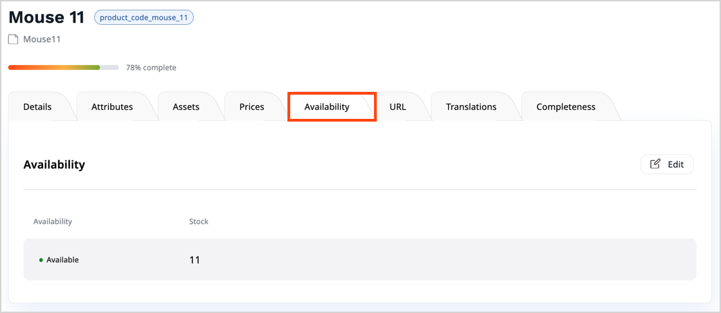 Product availability Product availability